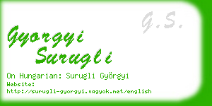 gyorgyi surugli business card